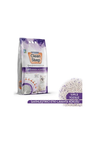 Jadawa Clean Step Lavanta Kokulu Topaklaşan İnce Bentonit Kedi Kumu 10 L