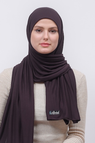 Altobeh Tesettür Kadın Düz Renk Penye Şal Hijab - Kahverengi