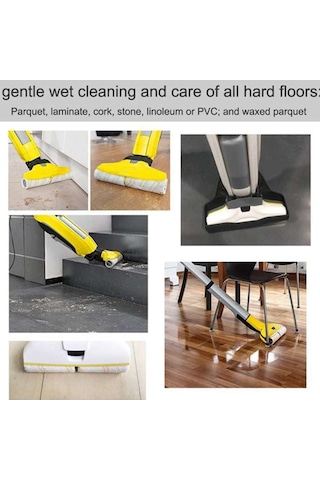 Leasetake Karcher Fc3 Fc3d Fc5 Fc7 Kablosuz Zemin Temizleyici Mikrofiber Rulo Fırça Aksesuarları Yedek Rulo Parçaları İçin 4 Adet