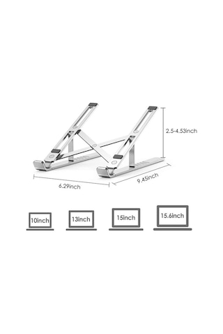 Alüminyum Katlanabilir Ayarlı Dizüstü Laptop Notebook Standı