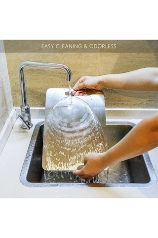 Novahub 1 Adet 39x28cm Paslanmaz Çelik Kesme Tahtası - Mutfak Aracı - Doğrama Tahtası - Ev Kullanımı İçin Diğer