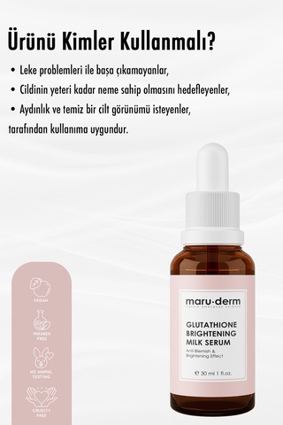 Maruderm Glutatyon Beyazlatıcı & Leke Karşıtı Süt Serumu 30 ML