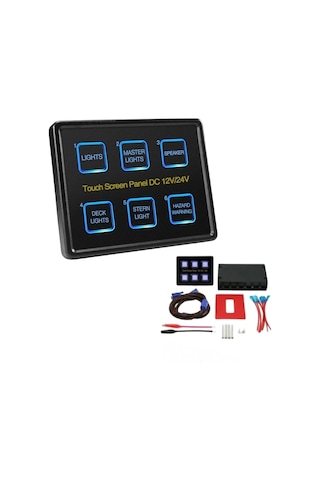 Mellifera Karavan & Tekne 6'lı Kontrol Paneli Röleli 12v/24v-1762