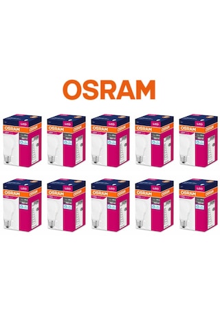 Osram 8,5w 60w Led Ampul E27 Duylu 10 Adet Beyaz Işık