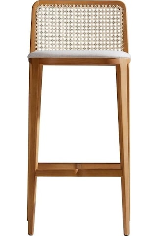 Martha Hazeranlı Ahşap Bar Sandalyesi Natural