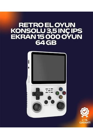 Buğz Retro Oyun Cihazı Çift Microsd Desteği, Çoklu Platform Uyumu, 3200 Mah Batarya