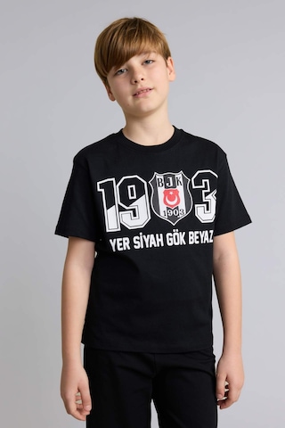 Defacto Beşiktaş Tişört Şort Pijama Takımı Erkek Çocuk H7342a826hsbk81 Siyah-bk81