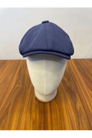 Hamze Peaky Blinders Tommy Shelby Model Keten Kasket Şapka Lacivert