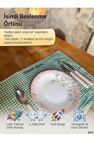 Mavdesign Yeşil Isimli Beslenme Örtüsü