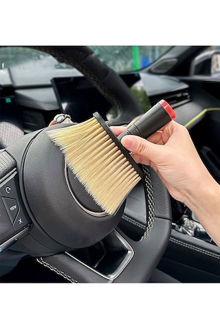 Araç Oto Araba Klima Havalandırma Detaylı Temizlik Fırçası Premium Yumuşak Tüylü Saplı