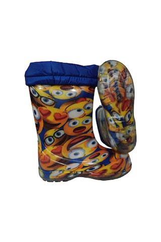 Serabien Unisex Çocuk Mavi Desenli Çizme Mavi