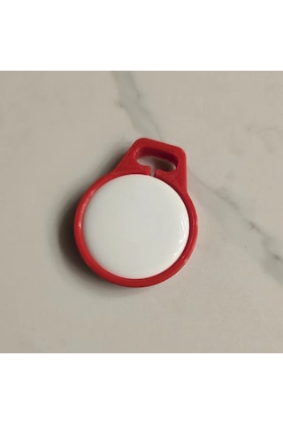 Apple Uyumlu AirTag İçin Özel Dizayn Edilmiş Kılıf Anahtarlık Keychain Kırmızı