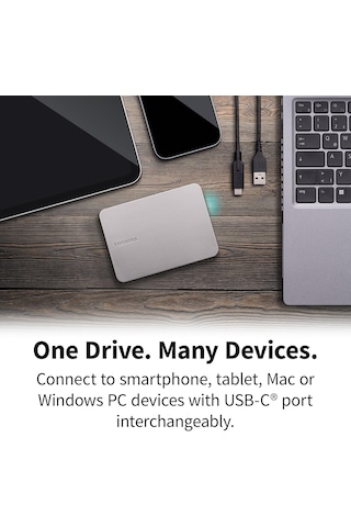 Canvio Flex 2.5 2tb Usb 3.2 Gen-1 + Type-c + Type-a Hdtx220escaa Taşınabilir Harici Sabit Disk