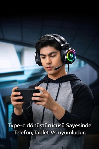 Soundgate Rgb 7.1 Usb Gaming Mikrofonlu Oyuncu Kulaklığı, 7.1 Surround Ses, Rgb Aydınlatma, Gürültü Engelleyici M
