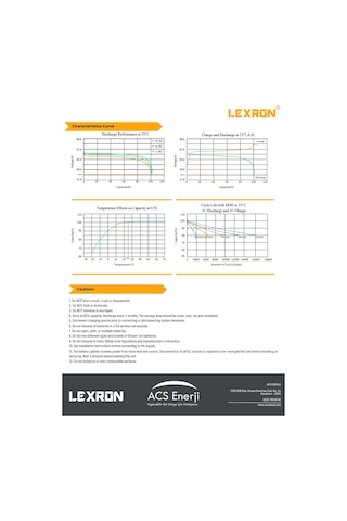 Lexron 25.6v 200ah Lityum Batarya