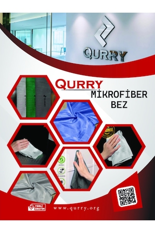 Qurry Sihirli Mikrofiber İz Bırakmaz Temizlik Bezi 3'lü 35 x 60 CM