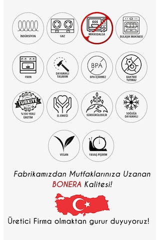 Bonera Emaye Derin Kızartma Tavası - 12cm Kırmızı