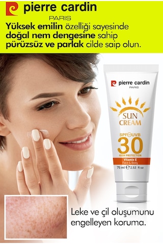 Pierre Cardin Leke Karşıtı Yüksek Koruyucu Yüz Güneş Kremi SPF30 75 ML