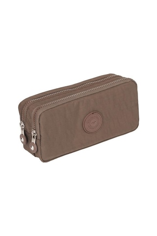 2 Bölmeli Krinkıl Kumaş Su Geçirmez Kalemlik Rlx124-kahve