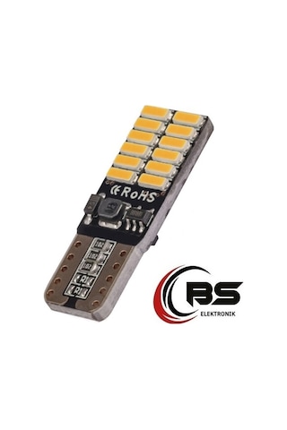 Çok Güçlü T10 Turuncu Dipsiz Led Ampul 24 Led Smd Canbus   12V