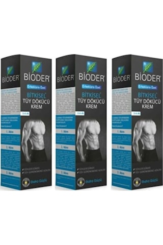 Bioder Erkek Tüy Dökücü Krem 100 ML x 3