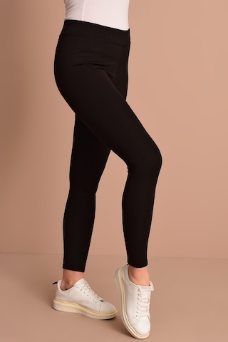 For Big Trend Kadın Siyah Yüksek Bel Çelik Örme Basıc Siyah Tayt Bt20Yb291002Siyah 2Xl Siyah
