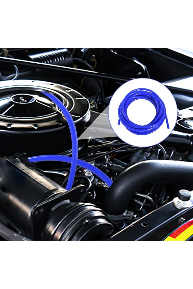 4 Mm Silikon Vakumlu Turbo Hortumu Cam Suyu Sıcak Soğuk Su Hava Hortumu Mavi