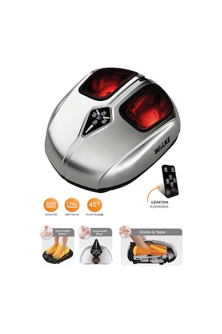 Walke Premium Uzaktan Kumandalı Isıtmalı Ayak Masaj Aleti A-02 Gri
