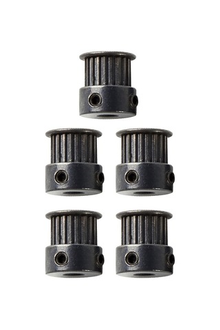 Moly Creality 3d Yazıcı Parçası: 20 Dişli 2gt Zımba Tekerleği, 5mm Çap, 6mm Kayış, Alüminyum, 5 Adet