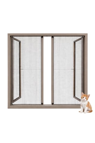 Akordiyon Duble Kapı Kedi Sinekliği En:0-140 Cm X Boy:0-240 Cm Demir, Ahşap, Pimapen Alüminyum Uyumlu Çok Renkli