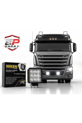 Nıken 9 Led Kare Çalışma Lambası Güçlü Aydınlatma 0