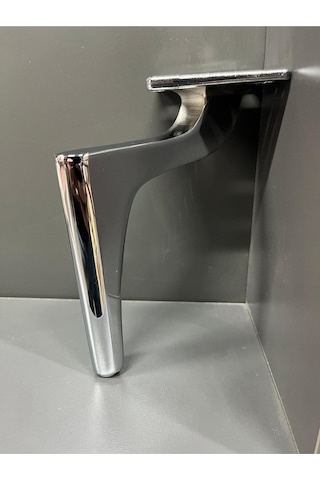 Zarif Metal Ayak 14cm Krom Renk Dolap Şifonyer Koltuk Tv Ünite Modern Mobilya Ayağı Gümüş