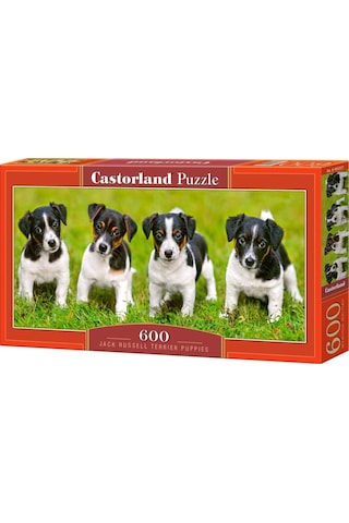 Castorland 600 Parça Puzzle - Jack Russell Terrier Köpek Yavrular