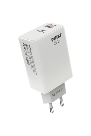 Phixi UPD4225L Ultimate 27 W PD Çift Çıkışlı Lightning Hızlı Şarj Adaptörü