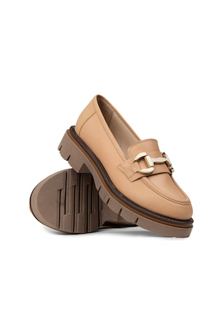 Deery Kadın Hakiki Deri Bej Loafer Ayakkabı - F2313zpdre01 Bej