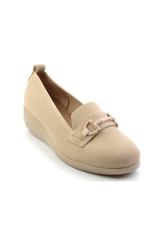 Bambi Bej Kadın Loafer Ayakkabı K01327019782 Bej