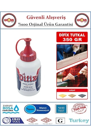 Difix Ağaç Tutkalı - Ahşap Mobilya Tutkalı - 350gr - Beyaz