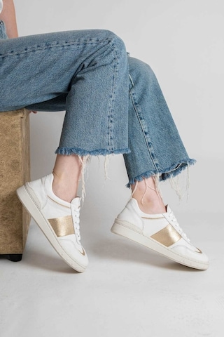 Bestello Bağcıklı Kauçuk Taban Sneaker 101-gumk-01 Kadın Ayakkabı Beyaz