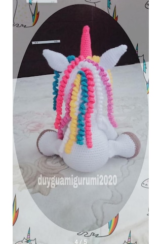 Sevimli Unicorn oyuncak bebek hediyesi uyku arkadaşı