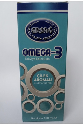 Ersağ Omega 3 Sıvı Gıda Takviyesi. Çilek Aromalı