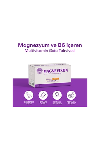 Negans Magnevixon Magnezyum 250 mg Vitamin B6 10 mg 30 Şase