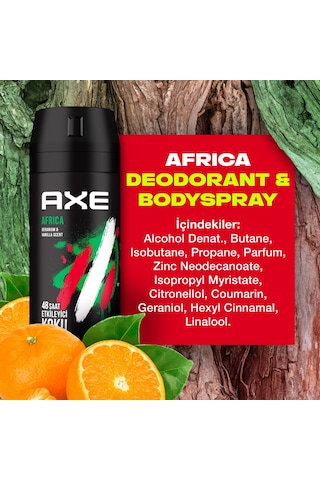 Axe Africa Erkek Sprey Deodorant 4 x 150 ML