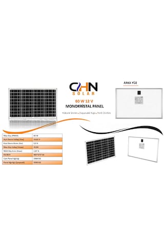 Chn60w-12v Güneş Paneli