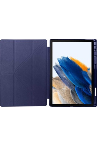 Galaxy Uyumlu Tab A8 10.5 Sm-x200 2021 Kılıf - Bls Store Tri Folding Kalem Bölmeli Standlı Kılıf-laci Arka Kapak