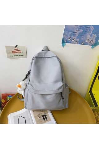 Donezos Ortaokul ve Lise Öğrencileri İçin Yeni Büyük Kapasiteli Kampüs Tarzı Rahat Sırt Çantası Okul Çantası - Gri