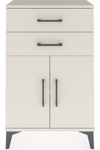Arges Komodin Tek Raflı 2 Çekmeceli 2 Kapaklı 60x30x96 Aytaşı-aytaşı Çok Renkli