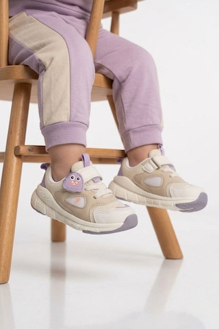 Cool Lila Cırtlı Desenli Anatomik Bebek Spor Ayakkabı Sneaker Dorian İa