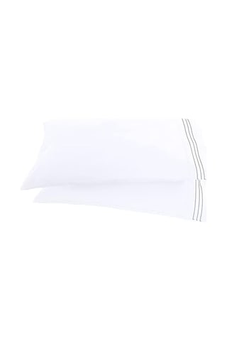 Elegant Comfort 1500 İplik Sayısı İşlemeli Mısır Kalitesi Lüks İpeksi Yumuşak Kırışıklık Ve Solmaya Dayanıklı 2 Parça Yastık Kılıfı, Kral, Beyaz 50 x 22