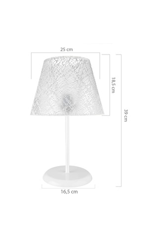 Elva Abajur Beyaz Ayak / Beyaz File Şapka Diğer