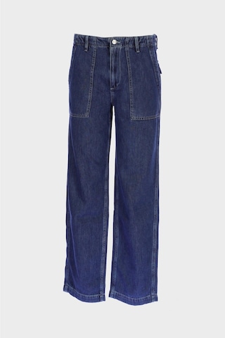 Orta Mavi Loose Fit Lastikli Patı Fermuarlı Jean Pantolon E 4409-006 Orta Mavi